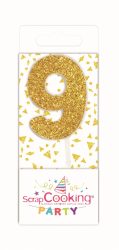 Kerze Mini Nummer 9 gold