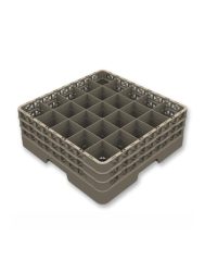 Gläserkorb offen 25 Fächer 4 Aufsatz Glas max D8.9/h24cm