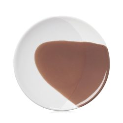 Confluence Teller flach D28cm cognac alabaster weiss