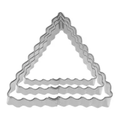 3 Stk. Terrassen-Ausstechformen Dreieck gewellt, 4,5,6cm