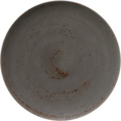 Pottery Unique Darkgrey Teller flach rund coupe 32cm