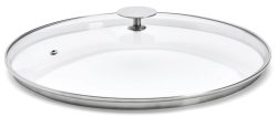 Achimy Glasdeckel Edelstahlknopf tief D24cm