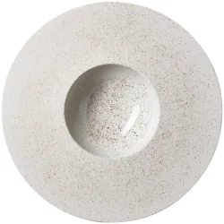 Sphere Teller 180ml D30.5cm H5cm alabaster weiss cosmos gold