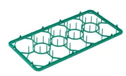 Einsatz für Tassen in halbgross 50x25cm 14 Fächer grün