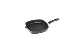 Eck-Pfanne 28x28cm, H5cm mit Grillboden