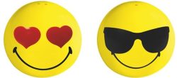 Smiley Salz-/Pfefferstreuer 2er-Set, Emoticon Love/Cool
