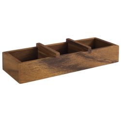 APS Behälter Table Braun Holz 23.5 cm 8.5 cm - Material: Akazie - Behälter