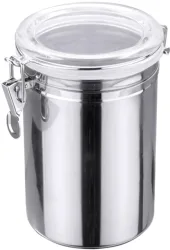 Vorratsdose 0.7 l, 18/10 Edelstahl mit Acryldeckel