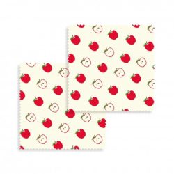Nuts Innovations - Bienenwachstuch Apfel 2er Set, One Size, Weiss
