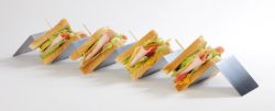 Snackpresenter mit 4 Fächer 56x8cm H5.5cm