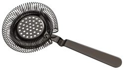 Cocktailsieb schwarz beschichtet