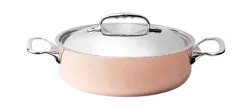 INOCUIVRE Bratentopf tief Kupfer/Edelst. D:28cm m. Deckel