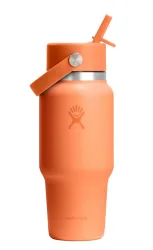 Trinkflasche Travel Wide Flex Deckel Strohhalm 700ml nectar