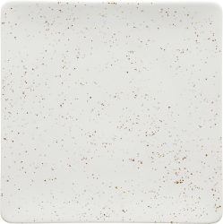 Pottery Unique white Teller flach quadratisch coupe 24cm