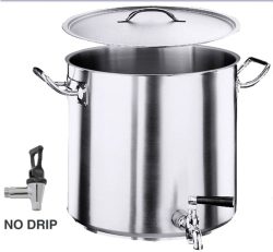 Kartoffelkocher 45cm 70 lt. mit Hahn und Deckel, Induktion