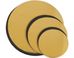 6er Set Untersetzer für Kuchen gold/schwarz D14/ 18/ 22cm