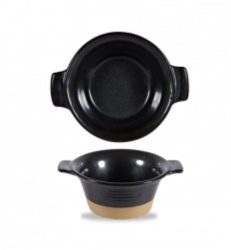 Igneous Black Topf mit Griffen tief 14cm 40cl
