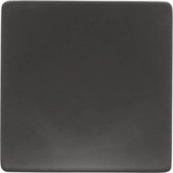Pottery Frosted Black Teller halbtief quadratisch coupe 24cm