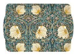William Morris Schwarz Tablett m. Griffen 33x22cm
