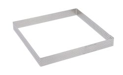 Tortenring quadratisch perforiert 8x8cm H:2cm
