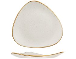 Churchill Teller Stonecast Barley White dreieckig; 26.5 cm (B); weiss/braun; dreieckig; 12 Stück / Pack