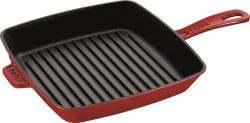 American Grillpfanne 30cm, Gusseisen, Kirsch-Rot