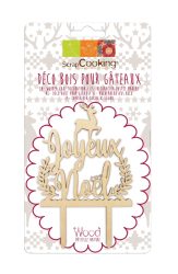 Cake Topper aus Holz Joyeux Noël