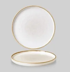 Churchill Teller rund Stonecast Barley White mit erhöhtem Rand; 21x2 cm (ØxH); weiss/braun; rund; 6 Stück / Pack