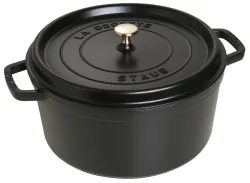 Cocotte 30cm, rund, Schwarz, Gusseisen 8.35l