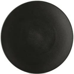 Equinoxe Teller flach, Ø26cm, H:3cm, schwarz
