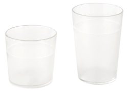 Glas klar PC D7cm H10.2cm 0.25lt geschirrspülfest -30°C/+130