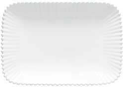 Rechteckige, handgefertigte Servierplatte „Pearl“ Costa Nova
