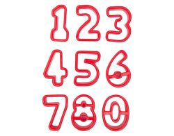 Ausstecher Set Zahlen rot