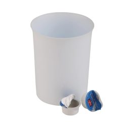 APS Tischrestebehälter; 900 ml, 11x14 cm (ØxH); weiss; rund