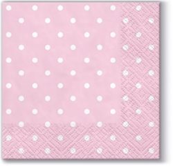 Servietten Cocktail 20x Punkte rosa/weiss, 25x25cm