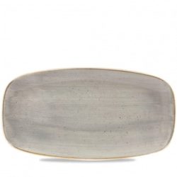 Churchill Chefs Oblong Platte Stonecast Peppercorn; 29.8x15.3 cm (LxB); grau/braun; rechteckig; 12 Stück / Pack