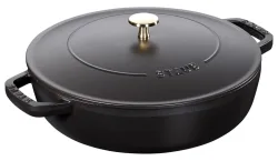 Schmorpfanne Chistera 24cm, Schwarz, Gusseisen