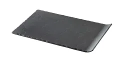 Teller rechteckig mit hohem Rand, 33x20cm, schiefer-optik