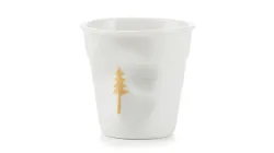 Espresso Knitterbecher 8 cl, Tannenbaum gold/weiss