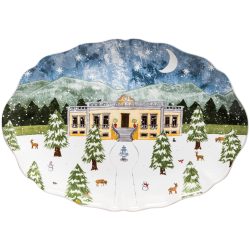 The Nutcracker Teller oval 49.8x35.2cm H4.5cm weiss