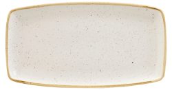 Churchill Oblong Platte Stonecast Barley White; 35x18.5 cm (LxB); weiss/braun; rechteckig; 6 Stück / Pack