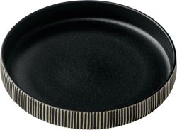 Playground Teller tief Nara Relief; 1300 ml, 24x4.2 cm (ØxH); schwarz/weiss; rund; 6 Stück / Pack