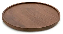 En Scene Tablett rund mit Rand D27cm H3cm Walnussholz