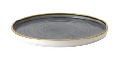 Churchill Teller flach Stonecast Blueberry mit erhöhtem Rand; 26x2 cm (ØxH); blau/braun; rund; 6 Stück / Pack