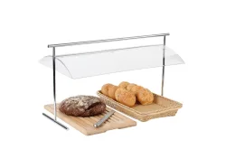 APS Hygieneschutz Albegna; 82x42x45 cm (LxBxH); transparent/silber; rechteckig