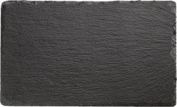 APS Untersetzer MORRA, 4er Set, Naturschiefer; 24x15x1 cm (LxBxH); schwarz; rechteckig