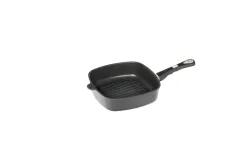 Eck-Pfanne 26x26cm, H7cm mit Grillboden