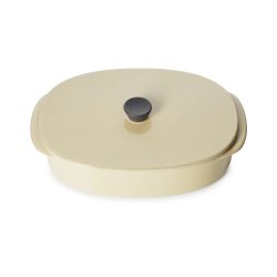 Caractère Platte mit Deckel 26X18,5 muskatnuss
