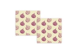 2er Set Bienenwachstuch Zwiebeln 16x16cm