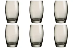 6er Set Salto Color Studio grau Wasserglas 0.35lt H12.1cm